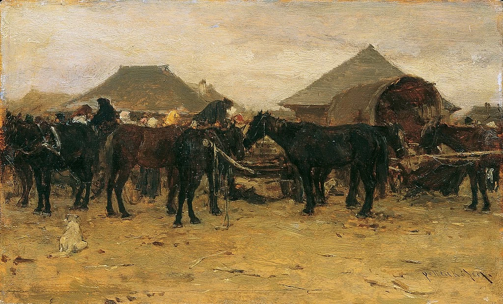 Mercato dei cavalli a Szolnok - Österreichische Galerie Belvedere, Vienna 1